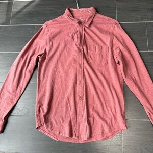 Men's Red Button-Up Shirt J crew
